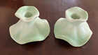 New ListingVintage Weller Art Pottery 2 Taper Candle Green Candlestick Holders S-17