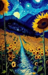 DIY Sunflower Diamond Painting Kits for Adults, 5D Diamond Art Painting for