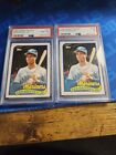 2 1989 Topps Traded #41T Ken Griffey jr one psa graded 8 and one a psa5