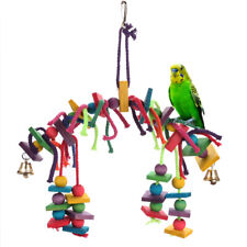 Bird Toy for Parrot Parakeets Conures Cockatiels Cage Chew Wooden Fun Play Toy