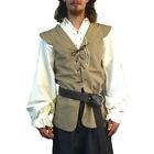 Retro Pirate Waistcoat Mens Club Holiday Medieval Renaissance Sleeveless Vest