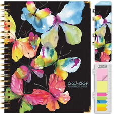 Hardcover AY 2023-2024 Fashion Planner  (Black Watercolor Butterflies)