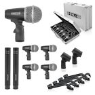 5Core 7 Pieces Drum Mic Kit w/ Metal Bass Snare Condenser Microphone Clip & Case
