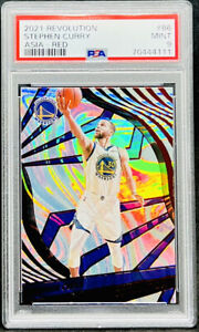 New ListingStephen Curry PSA 9 2021-22 Panini Revolution Asia Red Golden State #86 Mint