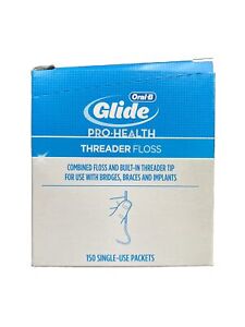 Oral-B Glide Pro-Health Threader Dental Floss - 150 Count Single-Use Packets