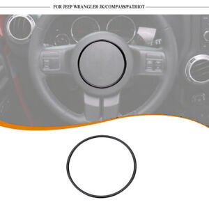 Black Center Steering Wheel Round Trim Ring For Jeep Wrangler JK 11+/Compass 10+ (For: Jeep Wrangler JK)