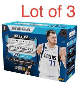 2023-24 Panini Prizm NBA Basketball Target Exclusive Mega Box Sealed Lot of 3