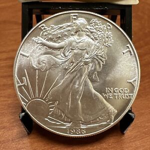 1986 $1 American Silver Eagle 1oz Uncirculated First Year - BU Quality