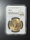 1921 MEXICO GOLD 50 PESO COIN NGC MS62 Centenario Mexican Pesos
