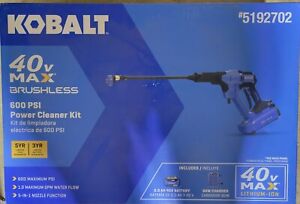 Kobalt 40V Max 5192702 Power Cleaner Kit Handheld Cordless w/ Battery & Charger