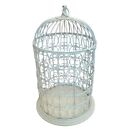 White Metal Decorative Bird Cage Decor 12 X 7” Great for toy bird or plant