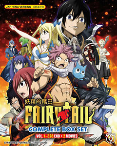 FAIRY TAIL the Complete English Dubbed Anime Series Box Set DVD 328 Eps + 2 Mov