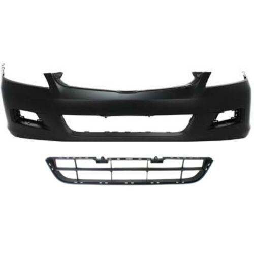 Front Bumper Cover and Grille Kit For 2006-2007 Honda Accord Sedan Primed (For: 2007 Honda Accord)
