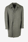 Vintage Wool Coat Winter Coat Jacket Classic Suit Lined Grey Size XL - C3165