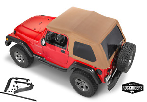 Fastback Bowless Frameless Brown Soft Top with Hardware Kit 1997-06 Wrangler TJ (For: More than one vehicle)