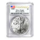 2008 $1 American Silver Eagle MS70 PCGS - First Strike