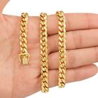 14K Yellow Gold 3mm-12.5mm Miami Cuban Link Necklace Chain or Bracelet, 7