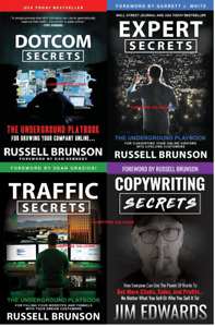 Russell Brunson BEST SELLING Complete Collection– Set of 4 Book SET(Dotcom....