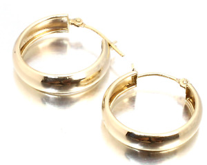 + Solid 14k Gold Polished Huggie Dangle Hoop Ladies Pierced Pair Earrings