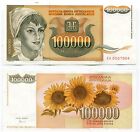 Yugoslavia P 118 ZA 1993 100000 Dinaras Replacement UNC Note Money Currency