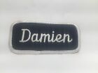 DAMIEN  USED EMBROIDERED VINTAGE SEW ON NAME PATCH TAGS ASSORTED COLORS