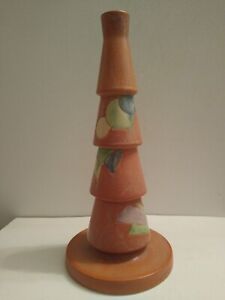 Mint! Roseville Pottery Art Deco Futura Christmas Tree Bud Vase #390-10