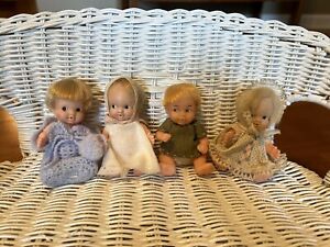 New ListingVintage UNEEDA DOLL CO Lot of 4 Baby PeeWee Dolls 1966