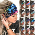 Women Yoga Wide Headband Ladies Elastic Boho Hair Band Sports Turban Head Wrap