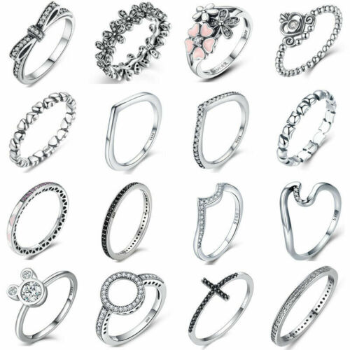 Women Solid Stacking 925 Silver Ring Knuckle Rings Band Size 5-9 Fashion Jewelry