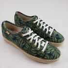 Keds Rifle Paper Co Shoe Womens 7.5 Green Palm Leaf Espadrille Lace Up Sneaker