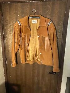 Mens Scully Leather Fringe Jacket || Size 48 3XL || Native•Western•Biker