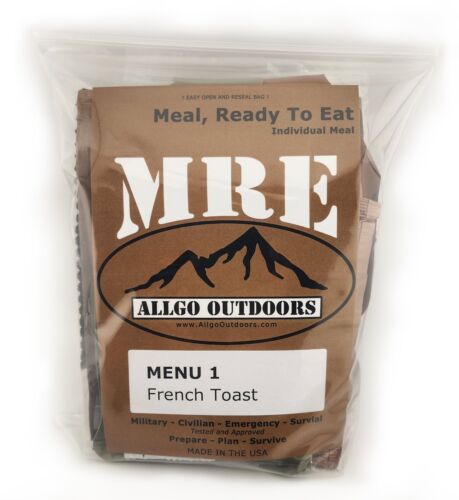 Allgo Outdoors Military Spec MRE Ready To Eat French Toast Breakfast - Menu 1