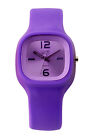 Eton Square Case Silicon Strap Fashion Watch - Vivid Neon Colours - 2815J