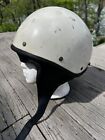 Vtg Original White Bell Toptex Motorcycle Racing Half Helmet Snell 7 1/8 Calif
