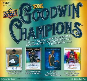 2021 Upper Deck Goodwin Champions Factory Sealed Hobby Box