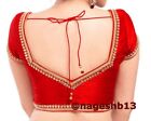 Indian Sari Blouse, Readymade Saree Blouse, Designer Red Kundan Work Sari Top