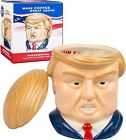 Donald Trump Mug- 16oz Ceramic Coffee Mug w Toupee Lid - Make Coffee Great Again