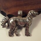 Antique Chinese Export Silver Figural Dog Pendant