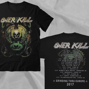 Overkill Band Gear Bat 2017 Europe Tour Black 2 Sided T-Shirt