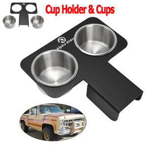 For 73-87/91 Chevy GMC C/K 10/20/30 Pickup Truck Drink Cup Holder & 2 Cups Set