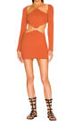 NWT Dundas x Revolve Jade Ring Cutout Mini Dress in Rust Size Medium P2443