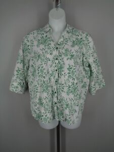Blair Green Floral Button Shirt Size XL