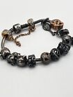 Vintage Authentic Sterling Pandora Bracelet W RETIRED Charms Ale Stamped 7