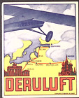 Luggage Label Deruluft Airline Aeroflot Lufthansa Gandruck Berlin Luggage Label