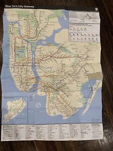 NYC Subway Map Aug 2023 New York City MTA Transit Rail Collectible Souvenir