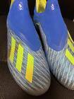 Adidas X 18+ SG Blue Yellow CM8364 US 7.5 Football Soccer Cleats Used