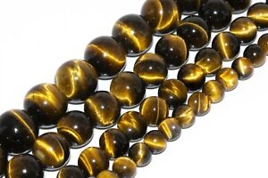 Natural Yellow Tiger Eye Beads Grade AAA Round Loose Beads 4-5/6/8/10/12/15-16MM