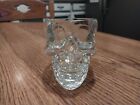 Glass Crystal Head Vodka Skull Shaped Shot Glass 3” Long 2 1/4