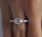1 Ct Shared Prong Round Cut Diamond Engagement Ring VS1 D White Gold 14k
