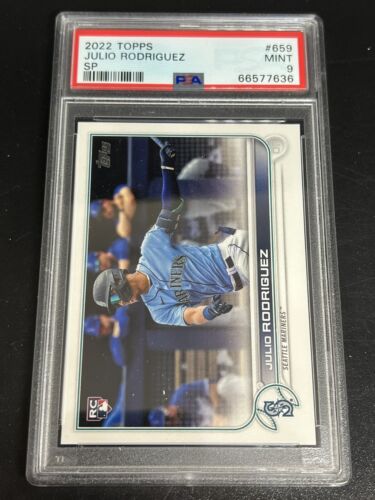 2022 Topps Series 2 JULIO RODRIGUEZ SP #659 Rookie RC Mariners PSA 9